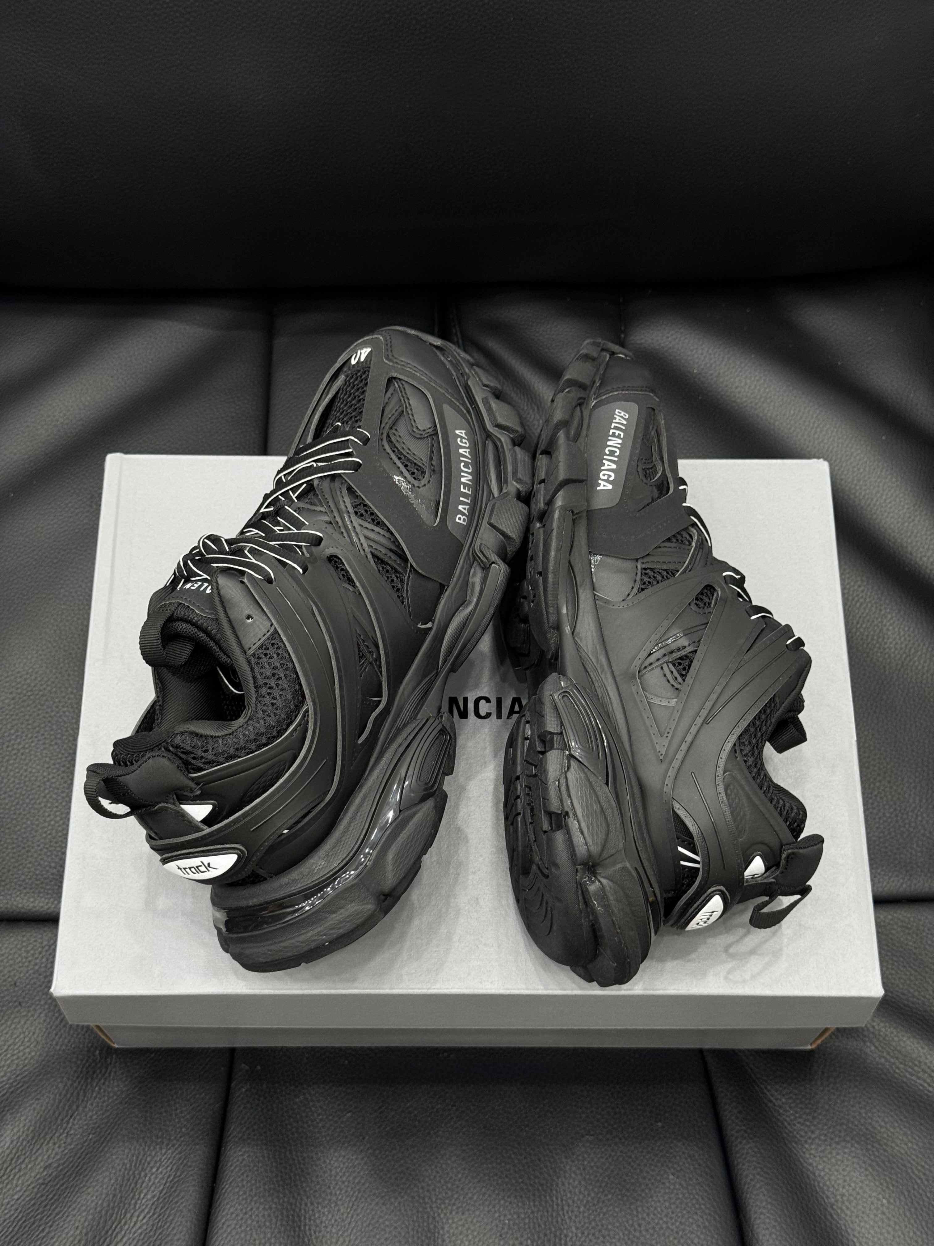 Balenciaga Track Triple Black Chunky Low‑Top Sneakers