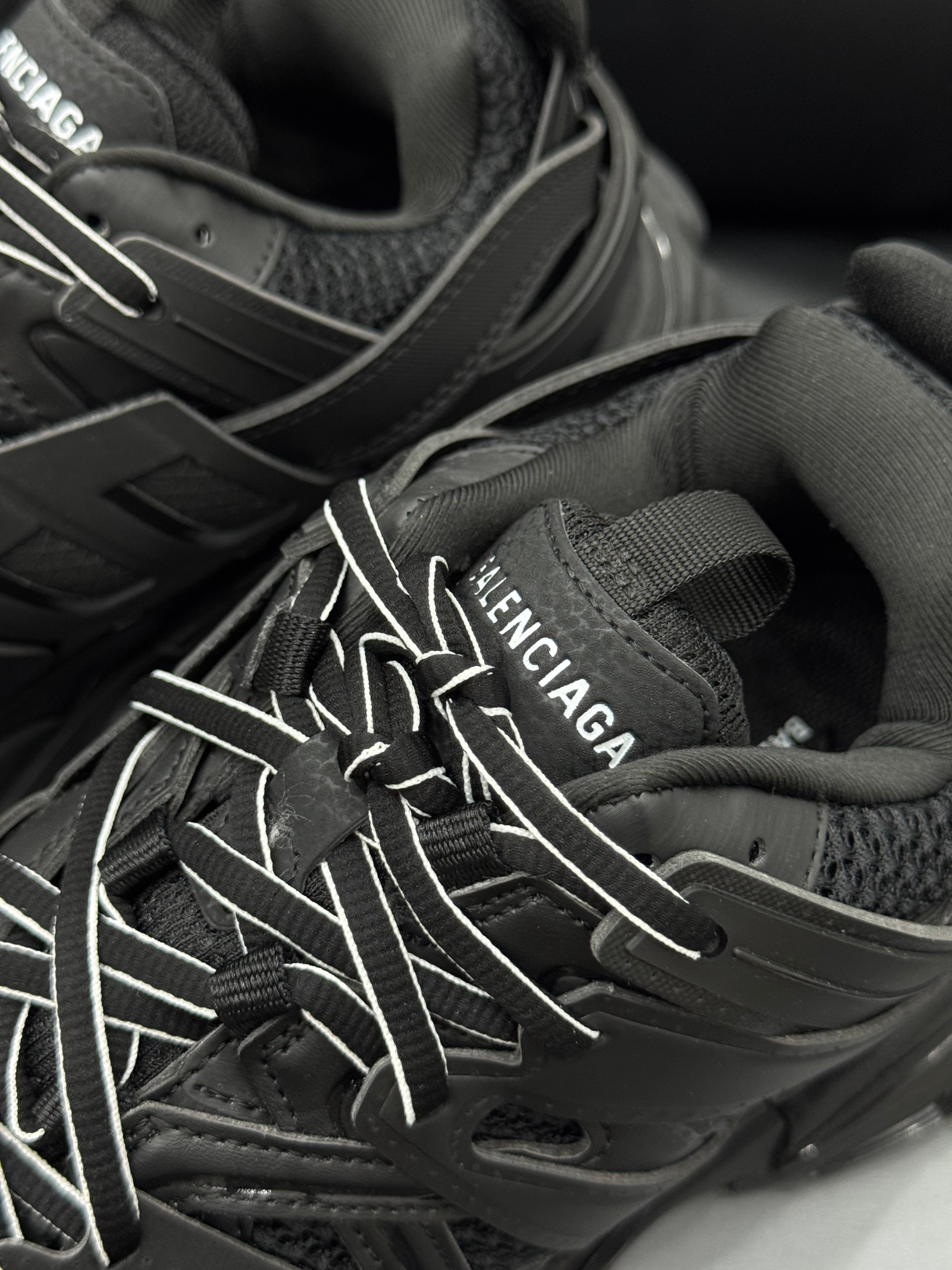Balenciaga Track Triple Black Chunky Low‑Top Sneakers