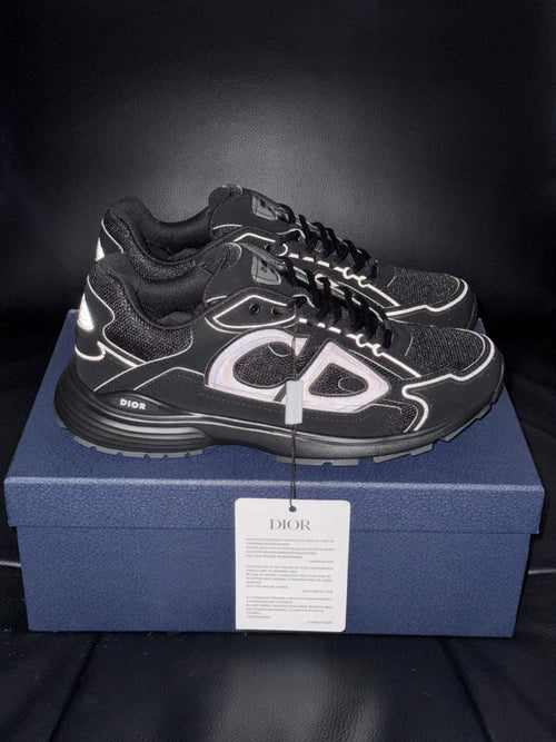 Dior B30 Countdown Triple Black Technical Mesh Sneakers￼￼￼