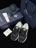 Dior B25 Runner Black & White Technical Mesh & Leather Sneakers
